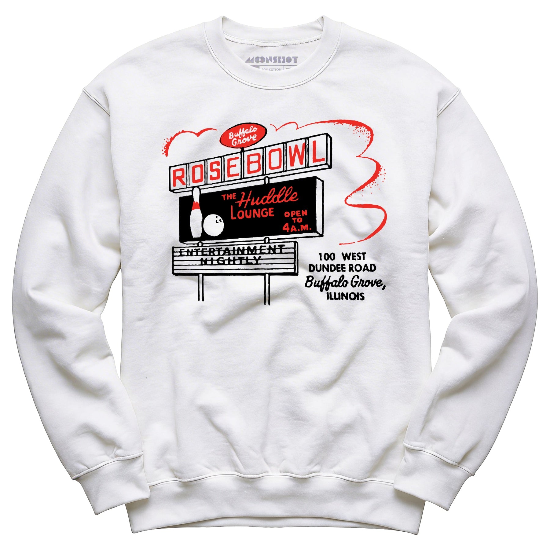 Rose Bowl - Buffalo Grove, IL - Vintage Bowling Alley - Unisex Sweatshirt