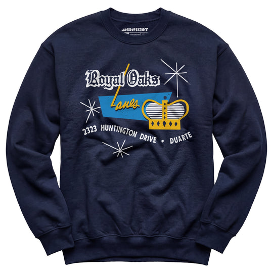 Royal Oaks Lanes - Duarte, CA - Vintage Bowling Alley - Unisex Sweatshirt