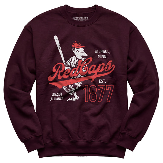 Saint Paul Red Caps - Minnesota - Vintage Defunct Baseball Teams - Unisex Sweatshirt