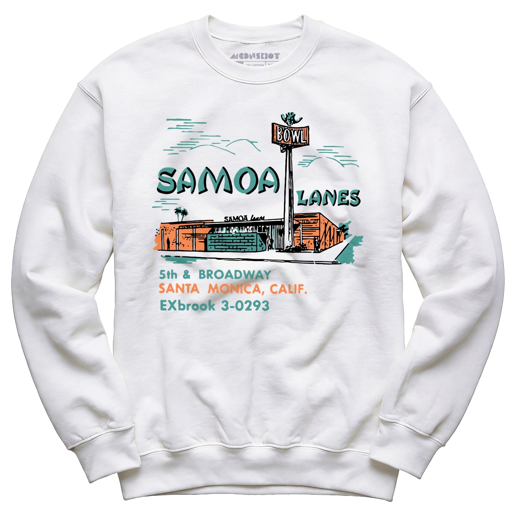 Samoa Lanes - Santa Monica, CA - Vintage Bowling Alley - Unisex Sweatshirt