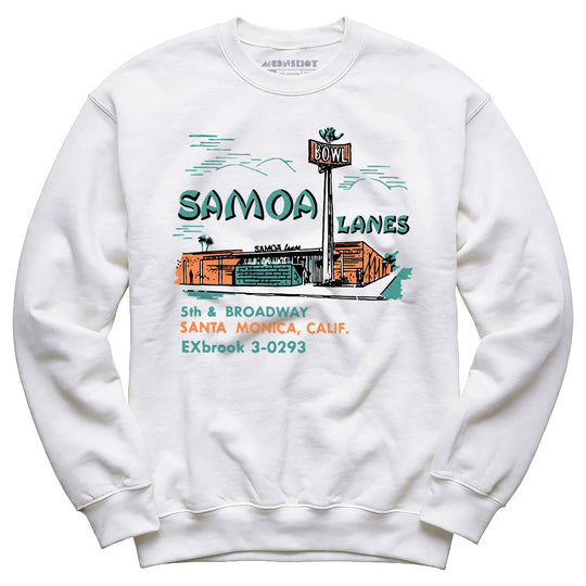 Samoa Lanes - Santa Monica, CA - Vintage Bowling Alley - Unisex Sweatshirt