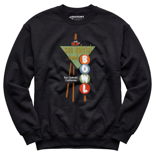 San Gabriel Lanes - San Gabriel, CA - Vintage Bowling Alley - Unisex Sweatshirt