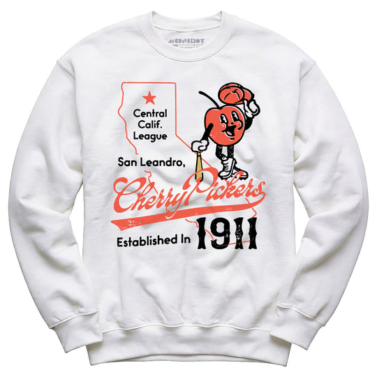San Leandro Cherry Pickers - California - Vintage Defunct Baseball Teams - Unisex Sweatshirt