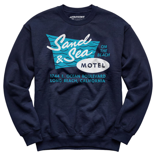 Sand & Sea Motel - Long Beach, CA - Vintage Motel - Unisex Sweatshirt