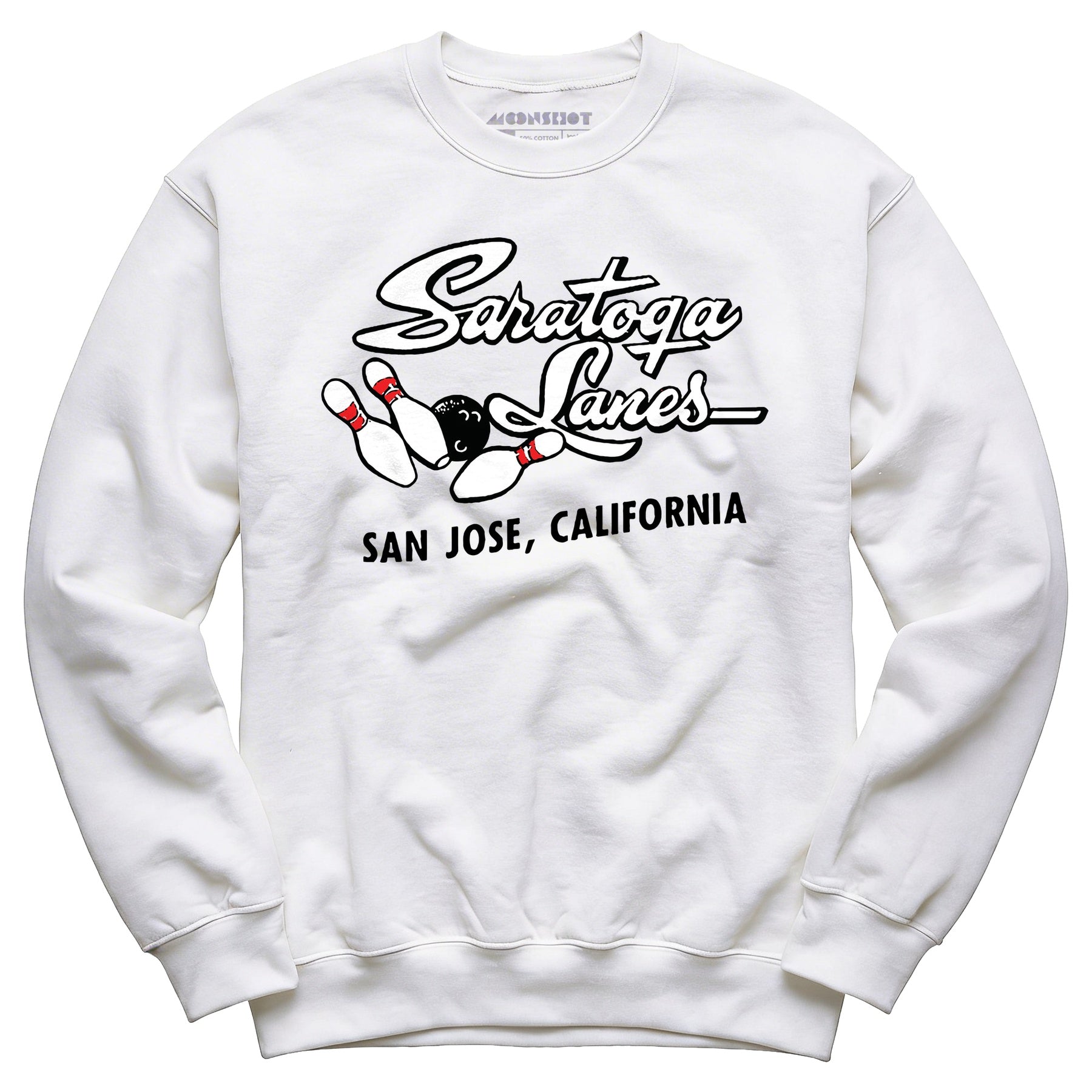 Saratoga Lanes - San Jose, CA - Vintage Bowling Alley - Unisex Sweatshirt