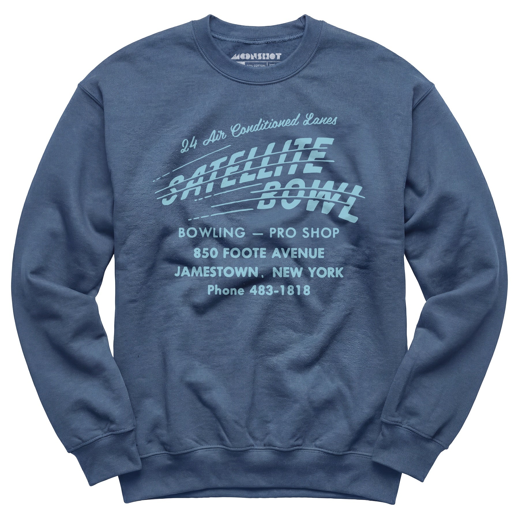 Satellite Bowl - Jamestown, NY - Vintage Bowling Alley - Unisex Sweatshirt