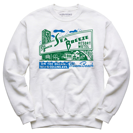 Sea Breeze - Miami, FL - Vintage Motel - Unisex Sweatshirt