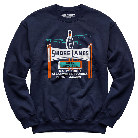 Shore Lanes - Clearwater, FL - Vintage Bowling Alley - Unisex Sweatshirt