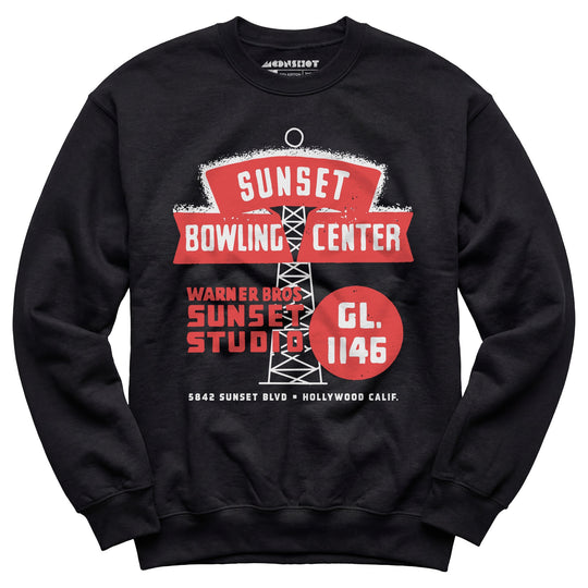 Sunset Bowling Center - Hollywood, CA - Vintage Bowling Alley - Unisex Sweatshirt