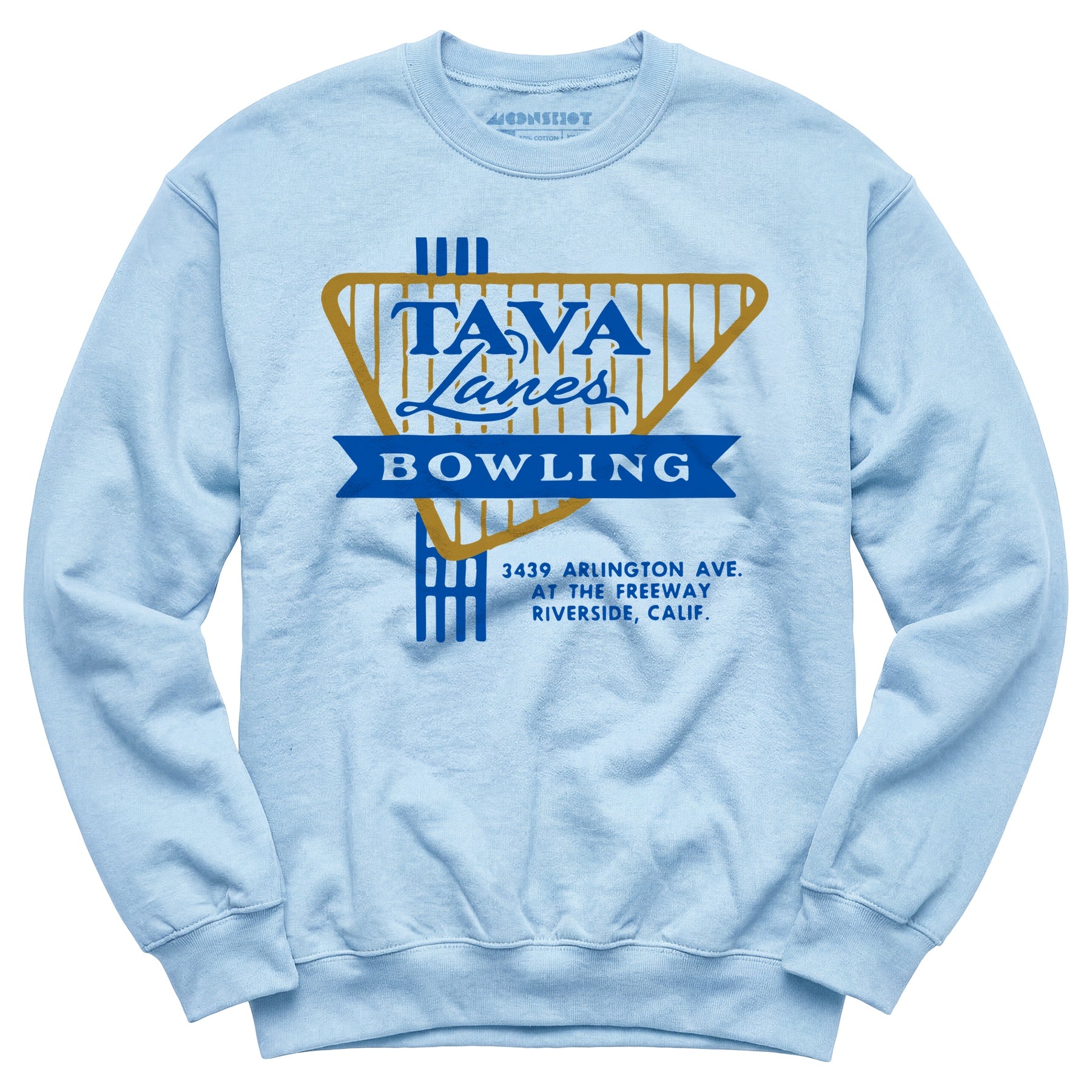 Tava Lanes - Riverside, CA - Vintage Bowling Alley - Unisex Sweatshirt