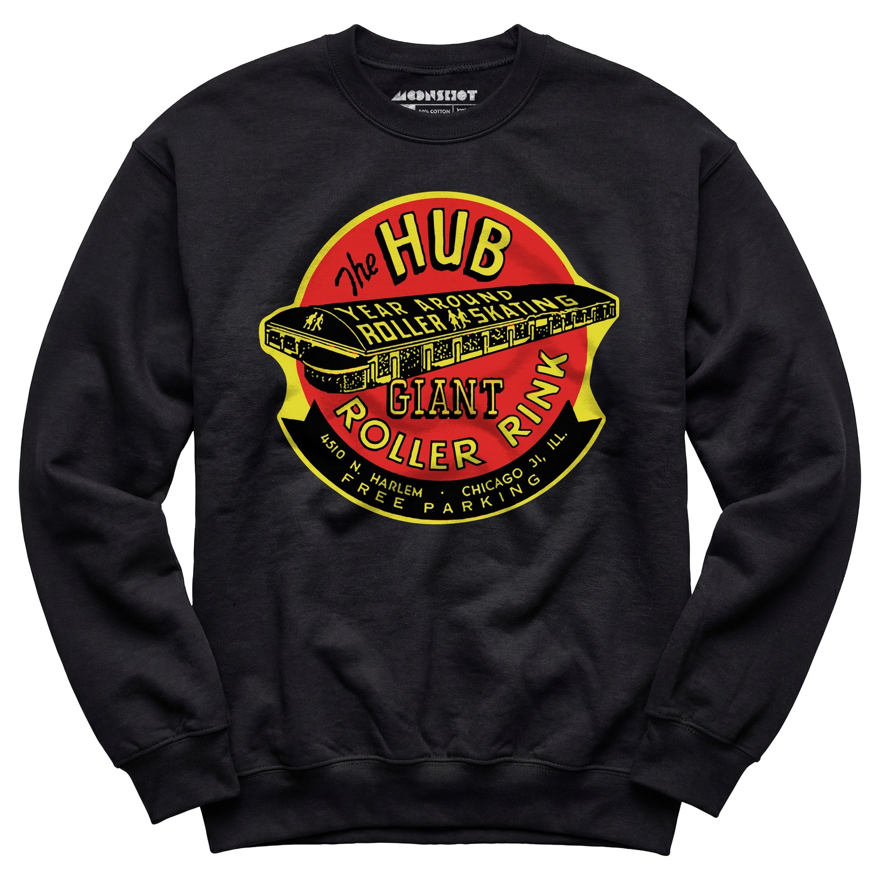 The Hub Roller Rink - Chicago, Illinois - Vintage Roller Rink - Unisex Sweatshirt