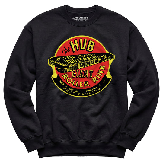 The Hub Roller Rink - Chicago, Illinois - Vintage Roller Rink - Unisex Sweatshirt