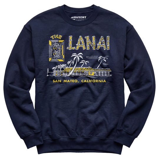 The Lanai - San Mateo, CA - Vintage Tiki Bar - Unisex Sweatshirt