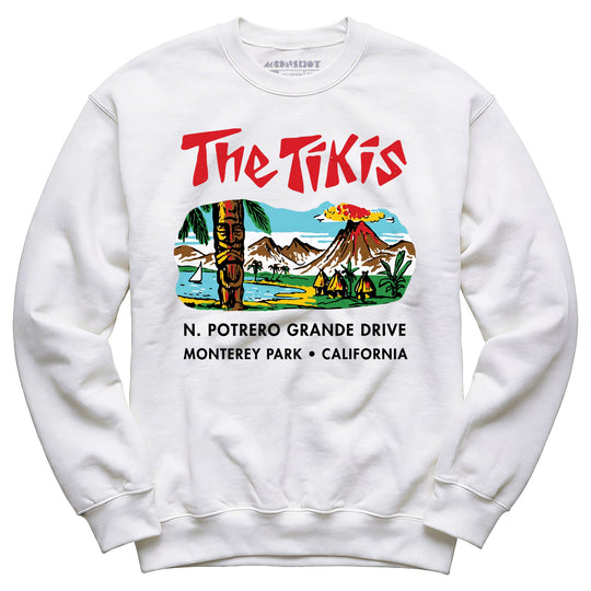 The Tikis - Monterey Park CA - Vintage Tiki Bar - Unisex Sweatshirt