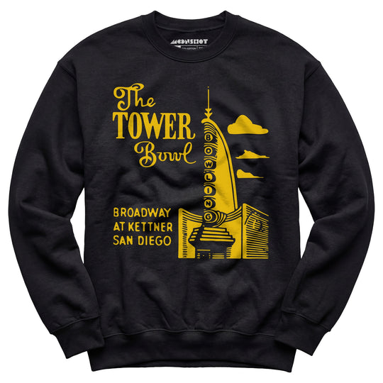The Tower Bowl - San Diego, CA - Vintage Bowling Alley - Unisex Sweatshirt