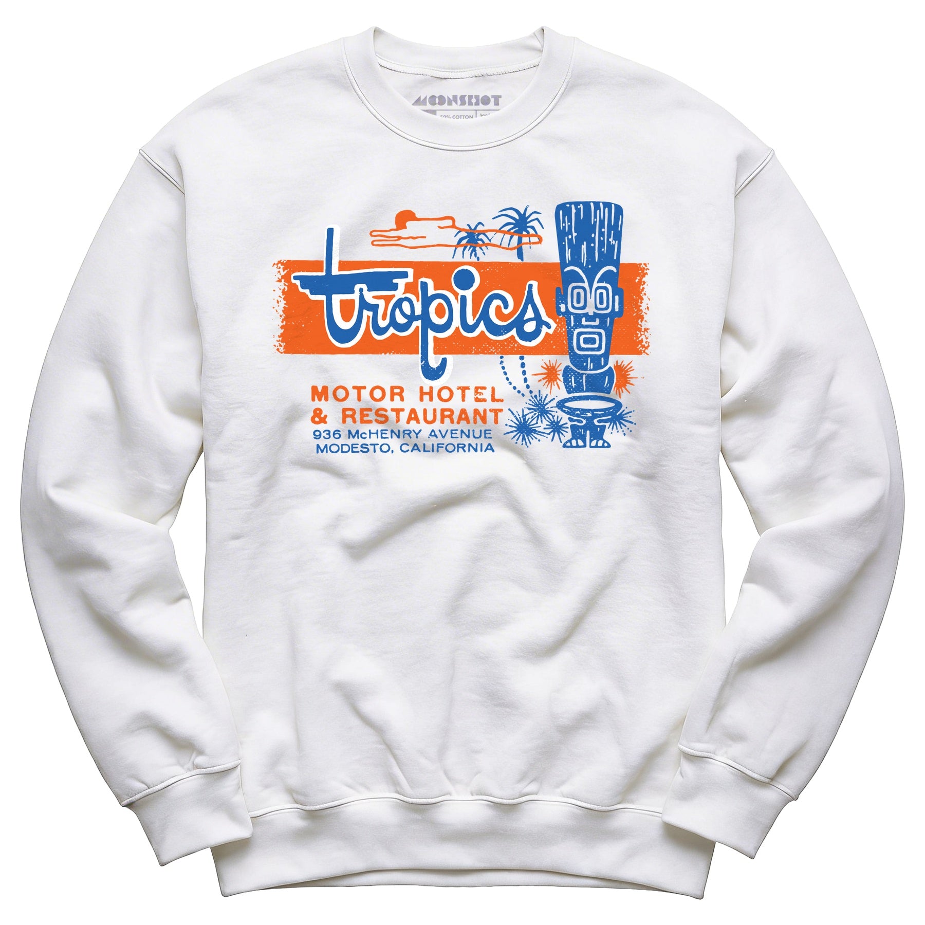 The Tropics - Modesto, CA - Vintage Tiki Bar - Unisex Sweatshirt