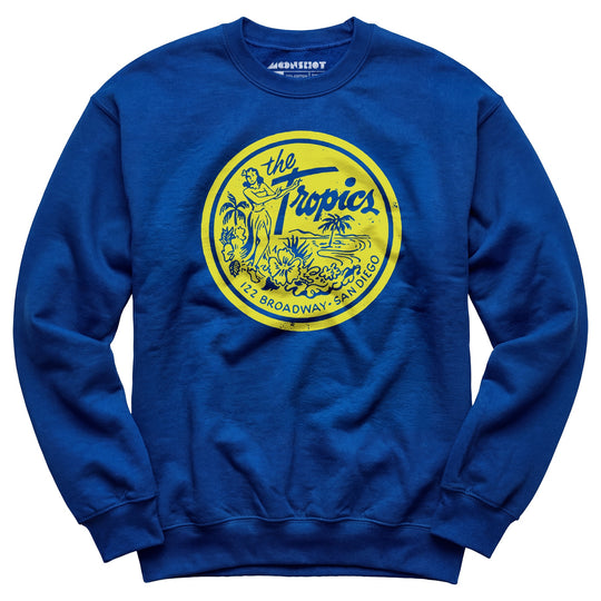 The Tropics - San Diego, CA - Vintage Tiki Bar - Unisex Sweatshirt