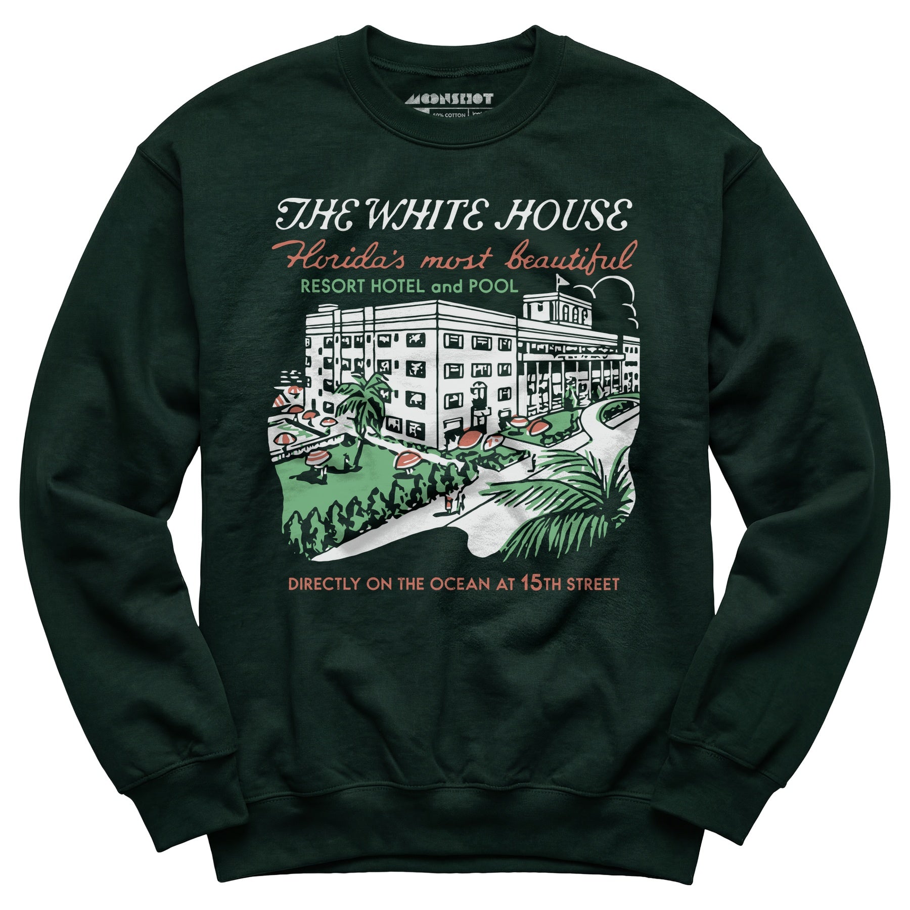 The White House - Miami, FL - Vintage Hotel - Unisex Sweatshirt
