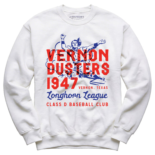 Vernon Dusters - Texas - Vintage Defunct Baseball Teams - Unisex Sweatshirt