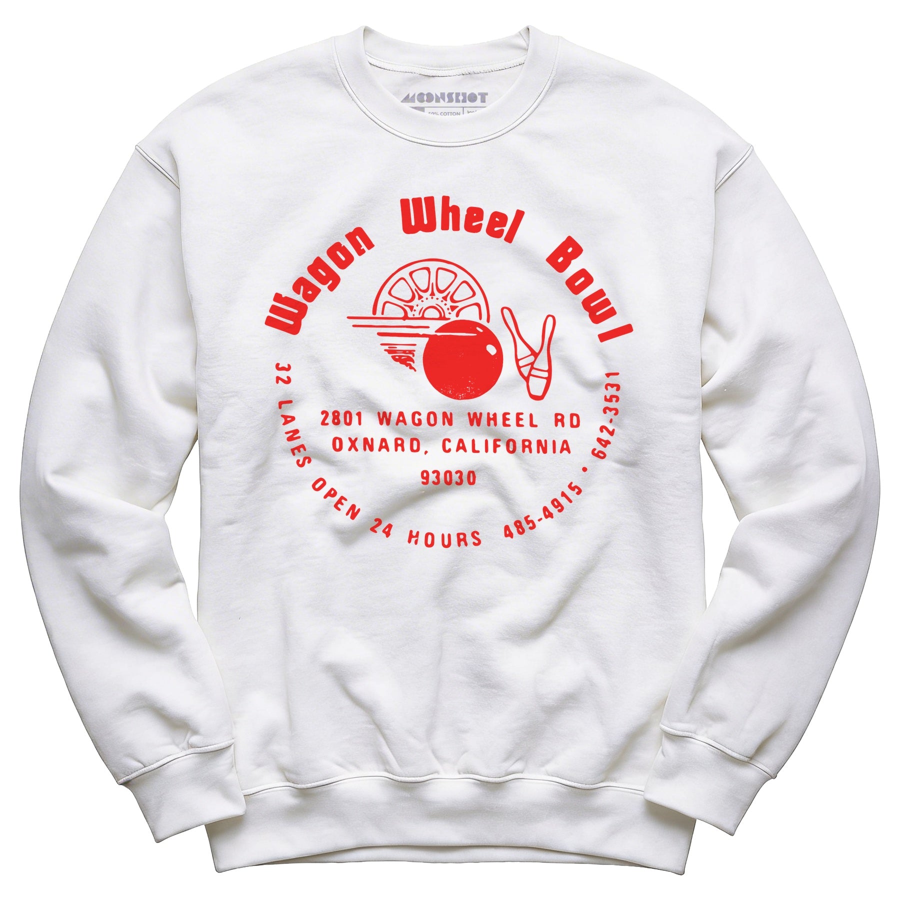 Wagon Wheel Bowl - Oxnard, CA - Vintage Bowling Alley - Unisex Sweatshirt