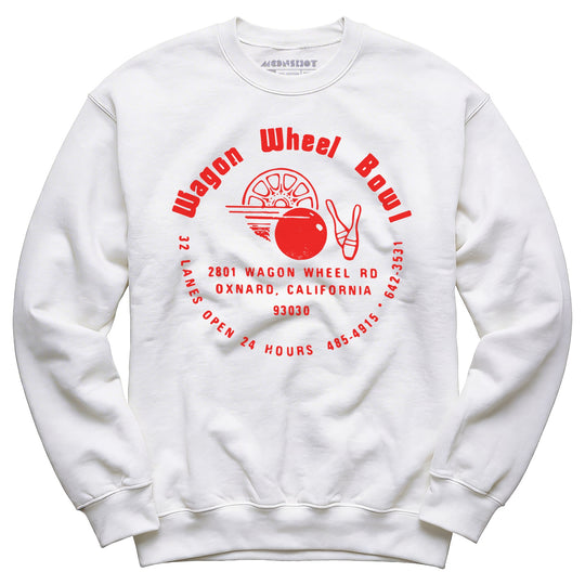 Wagon Wheel Bowl - Oxnard, CA - Vintage Bowling Alley - Unisex Sweatshirt