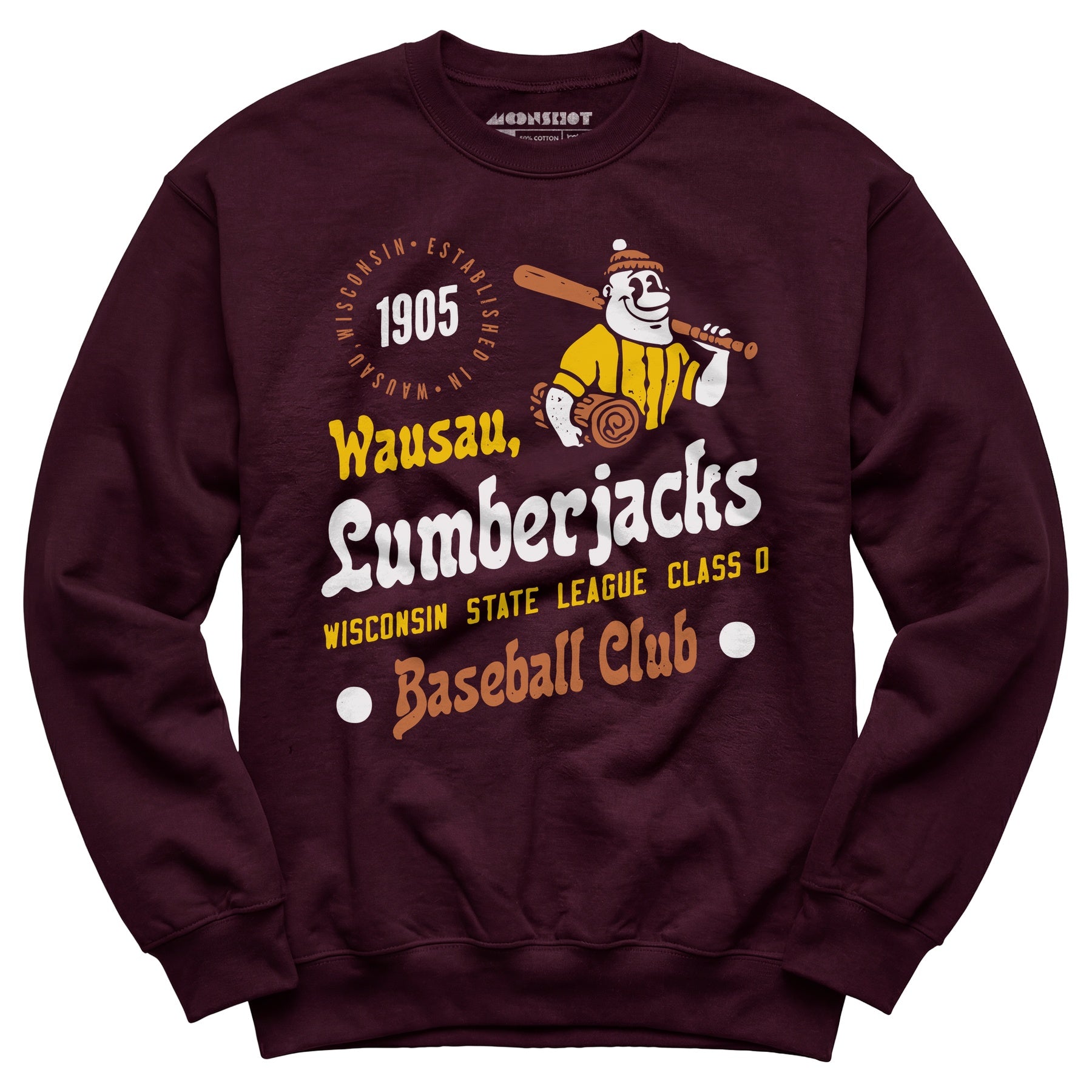 Wausau Lumberjacks - Wisconsin - Vintage Defunct Baseball Teams - Unisex Sweatshirt