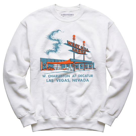 West Hill Lanes - Las Vegas, NV - Vintage Bowling Alley - Unisex Sweatshirt