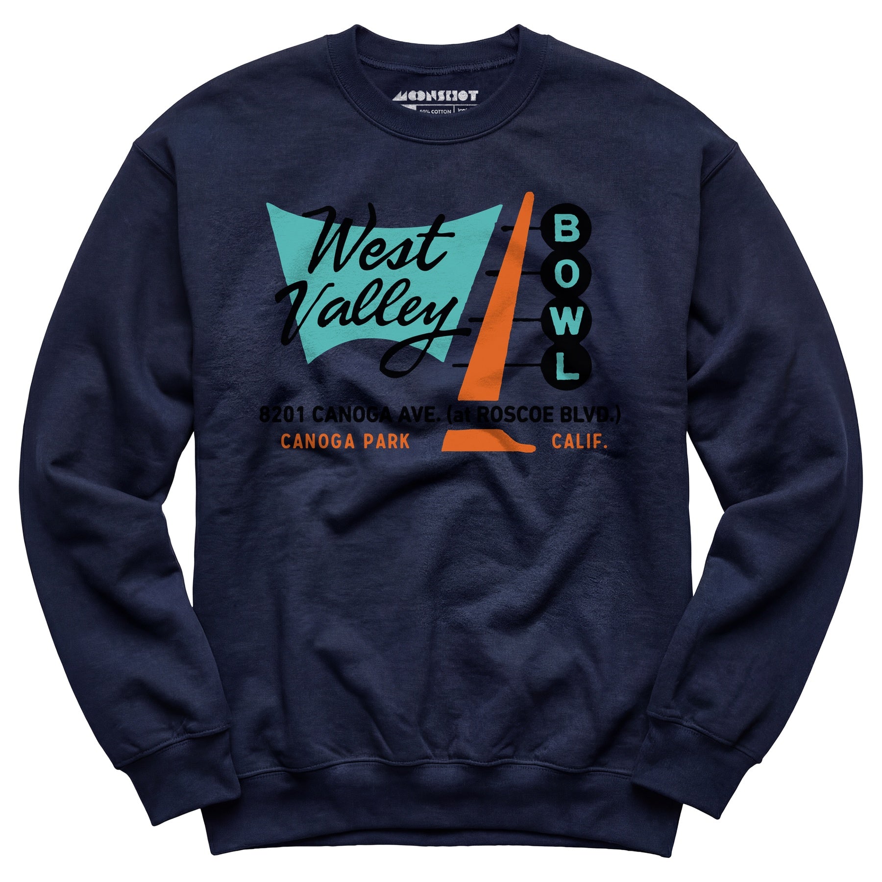West Valley Bowl - Canoga Park, CA - Vintage Bowling Alley - Unisex Sweatshirt