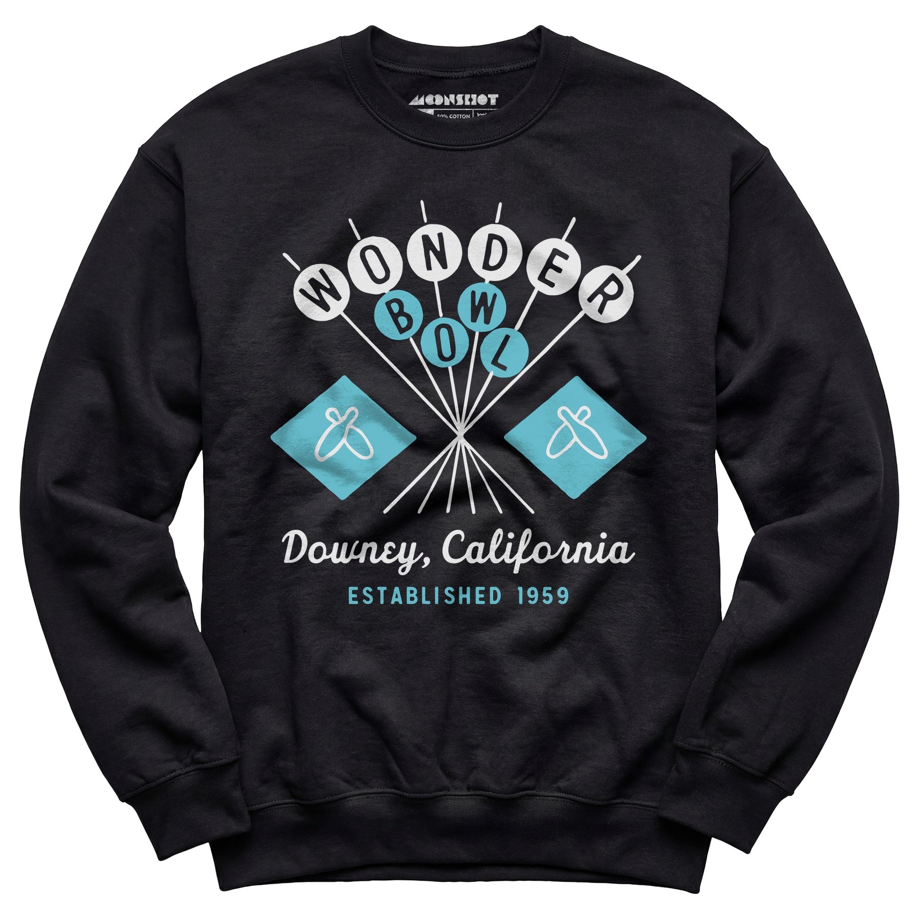 Wonder Bowl - Downey, CA - Vintage Bowling Alley - Unisex Sweatshirt