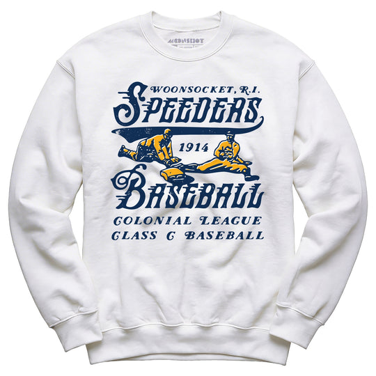 Woonsocket Speeders - Rhode Island - Vintage Defunct Baseball Teams - Unisex Sweatshirt