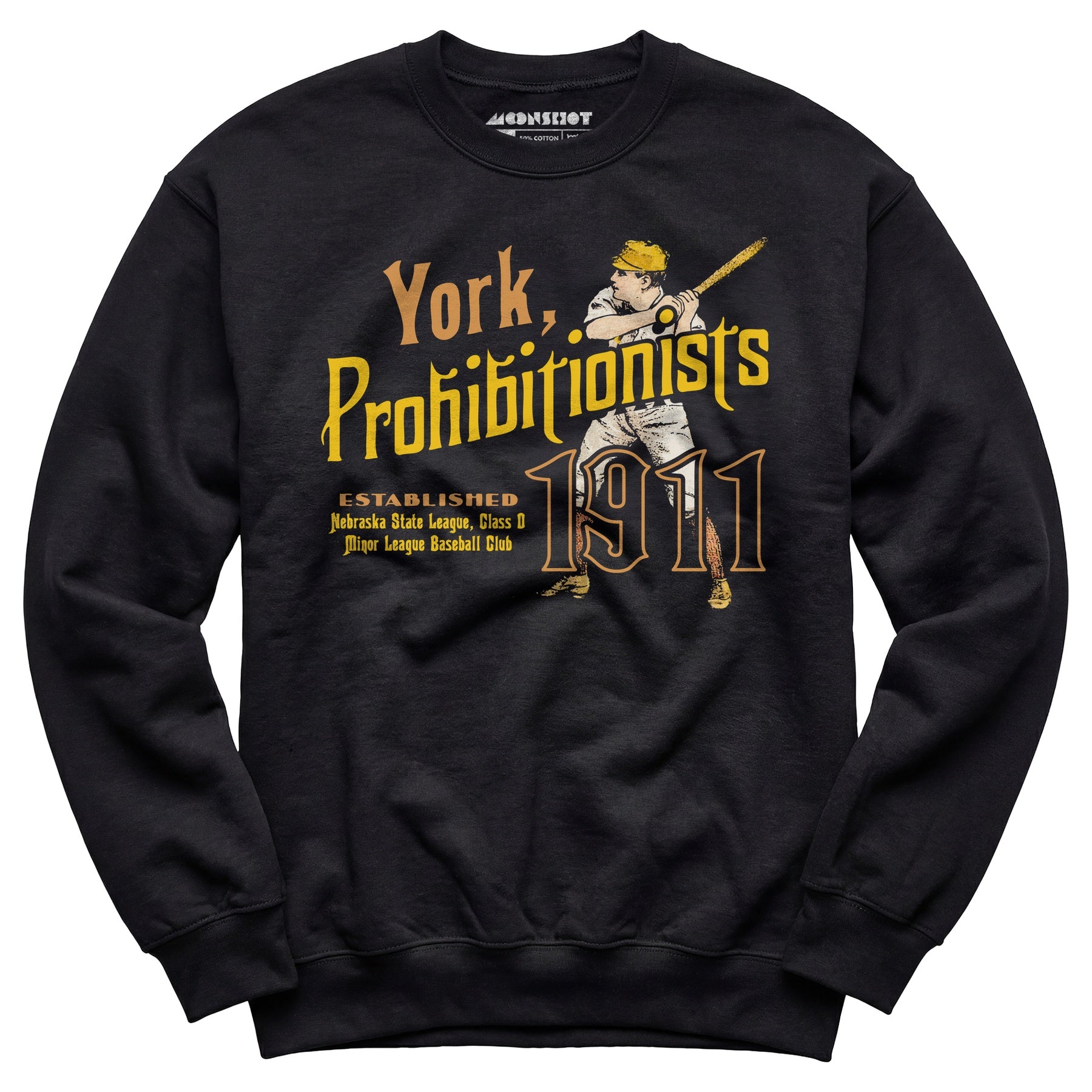 York Prohibitionists - Nebraska - Vintage Defunct Baseball Teams - Unisex Sweatshirt