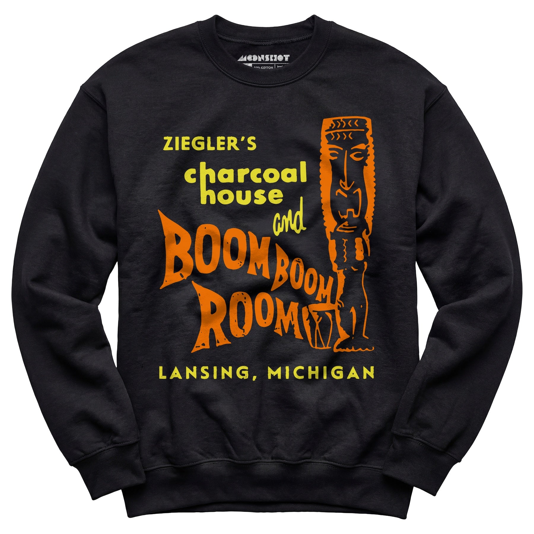 Ziegler's Charcoal House & Boom Boom Room - Lansing, MI - Vintage Tiki Bar - Unisex Sweatshirt