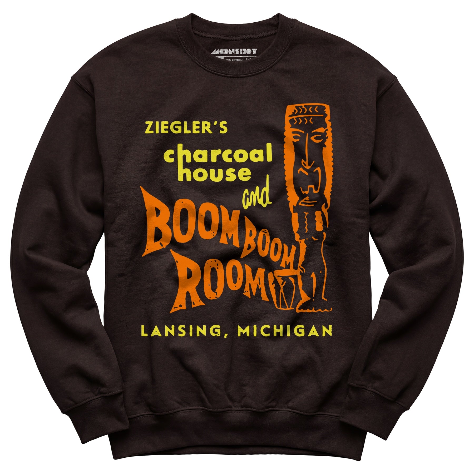 Ziegler's Charcoal House & Boom Boom Room - Lansing, MI - Vintage Tiki Bar - Unisex Sweatshirt