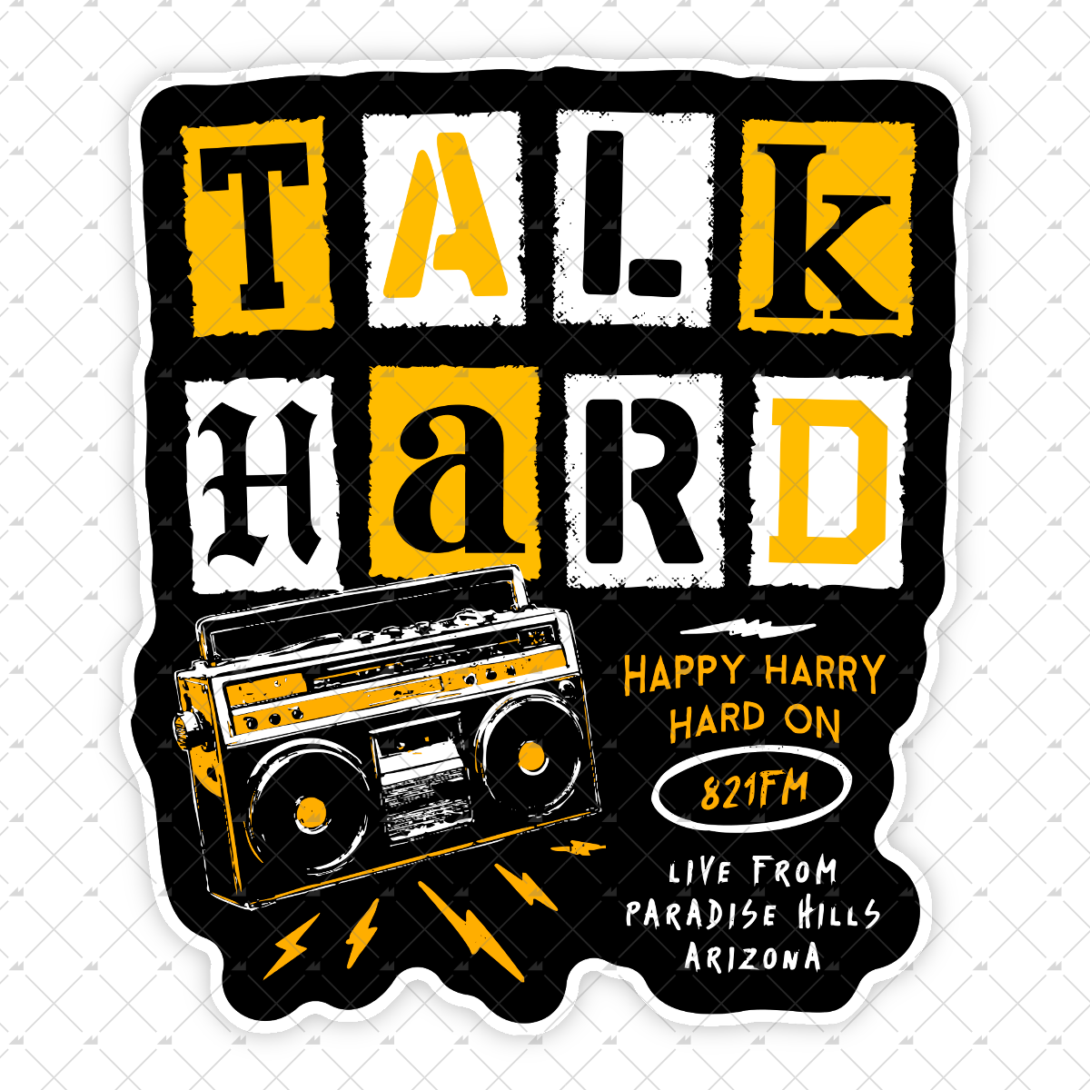 Talk Hard - Pump Up the Volume - Sticker
