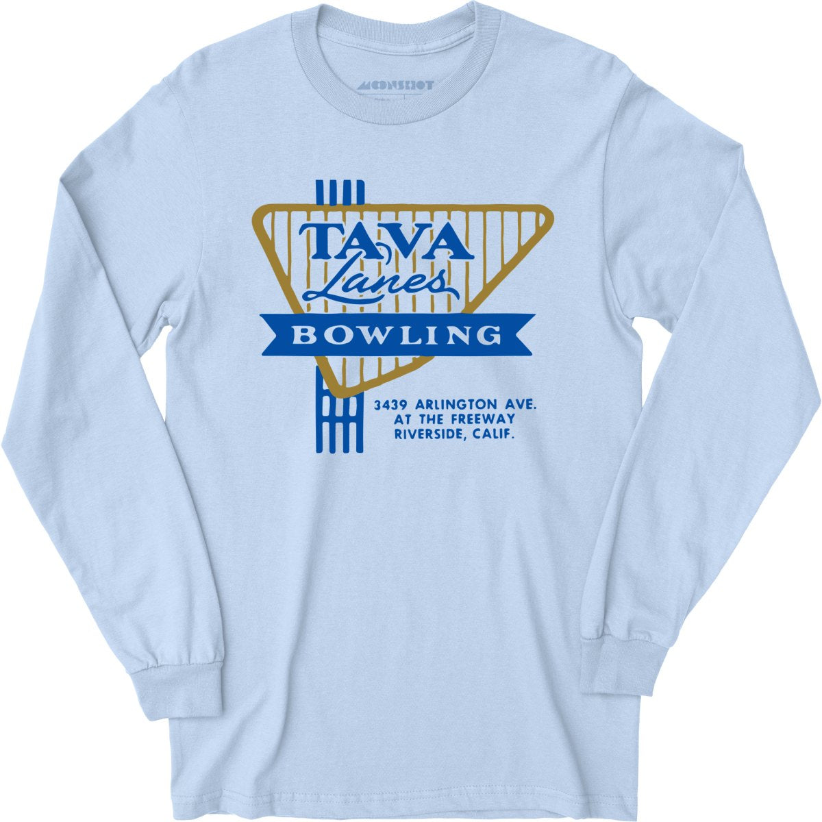 Tava Lanes - Riverside, CA - Vintage Bowling Alley - Long Sleeve T-Shirt