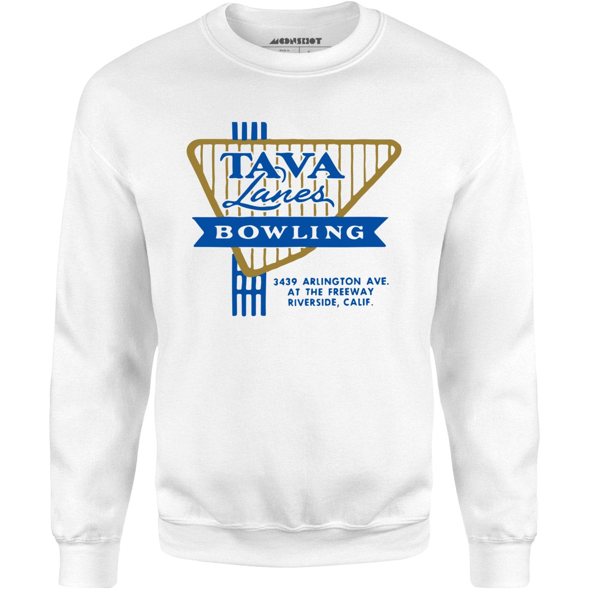 Tava Lanes - Riverside, CA - Vintage Bowling Alley - Unisex Sweatshirt