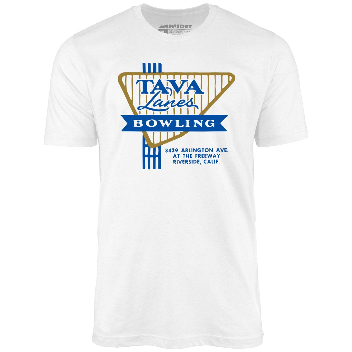 Tava Lanes - Riverside, CA - Vintage Bowling Alley - Unisex T-Shirt