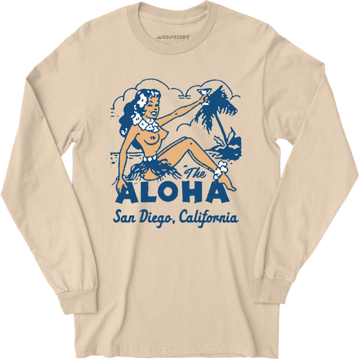 The Aloha - San Diego, CA - Vintage Tiki Bar - Long Sleeve T-Shirt
