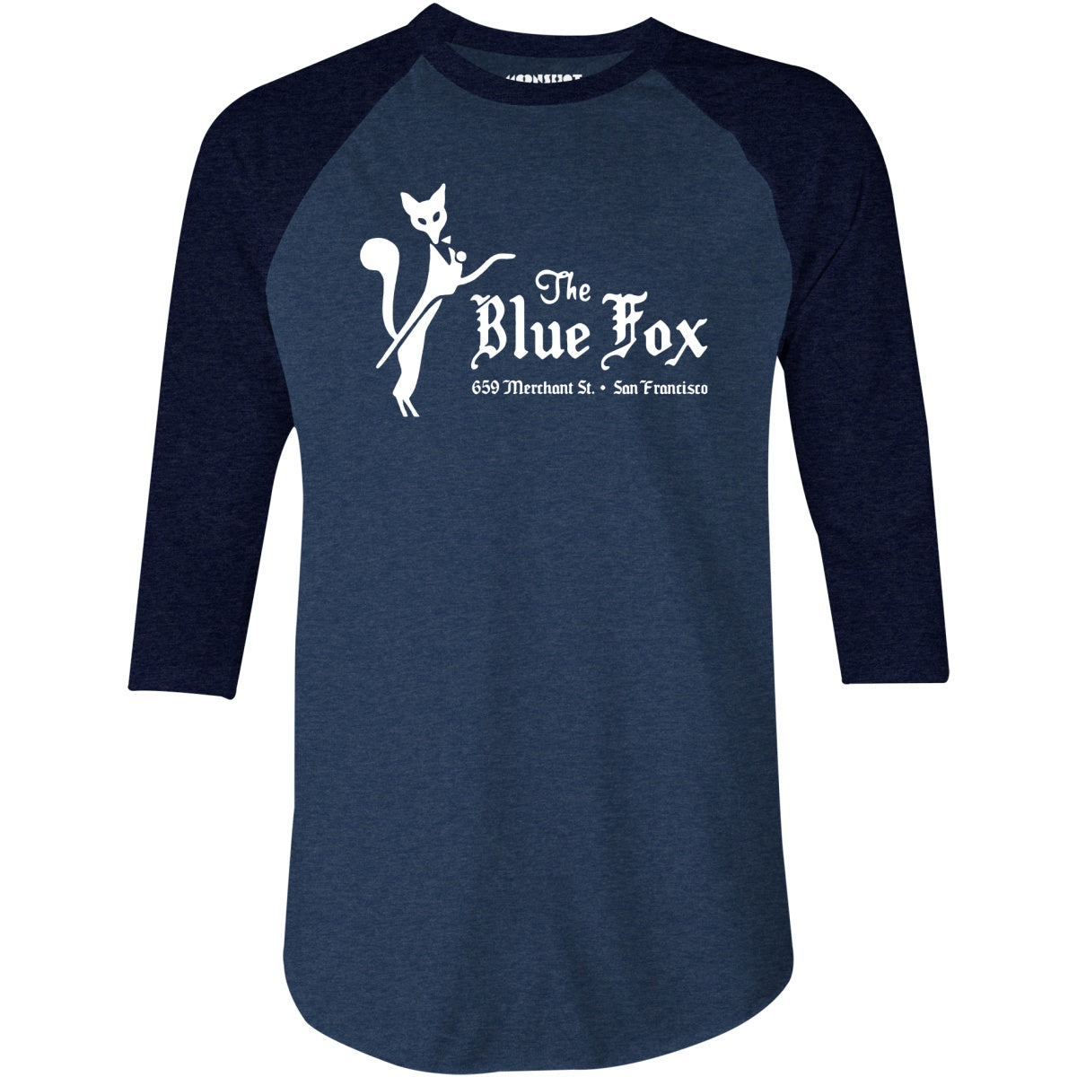 The Blue Fox - San Francisco, CA - Vintage Restaurant - 3/4 Sleeve Raglan T-Shirt