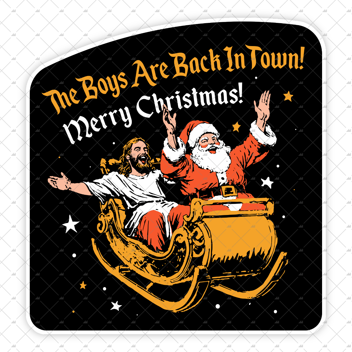 The Boys Are Back In Town - Sticker