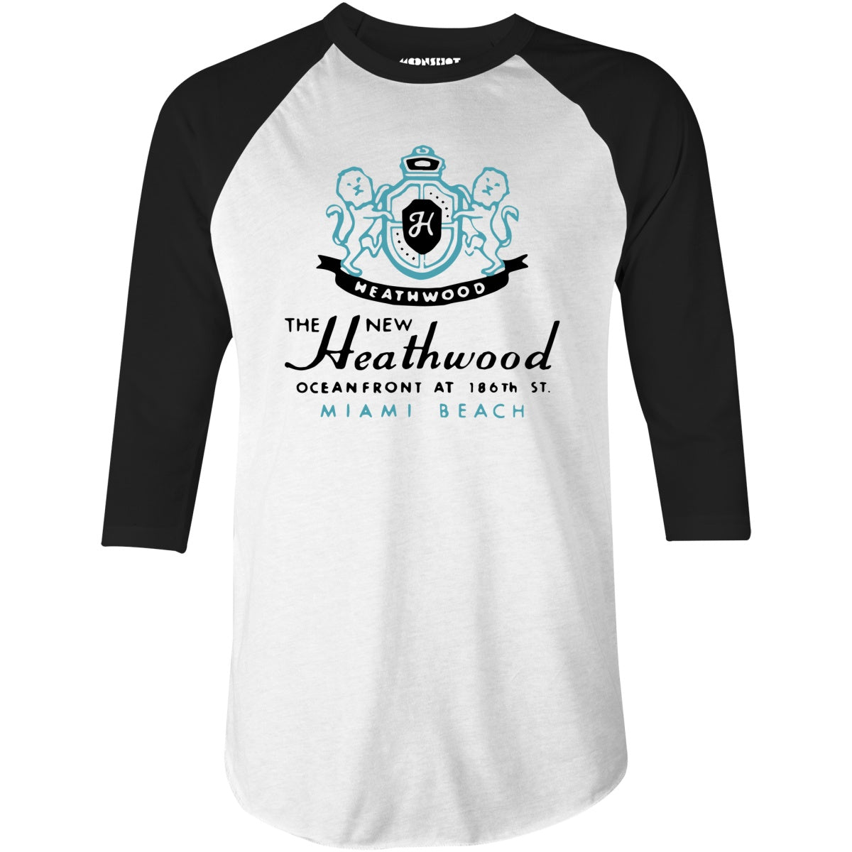 The Heathwood - Miami, FL - Vintage Motel - 3/4 Sleeve Raglan T-Shirt
