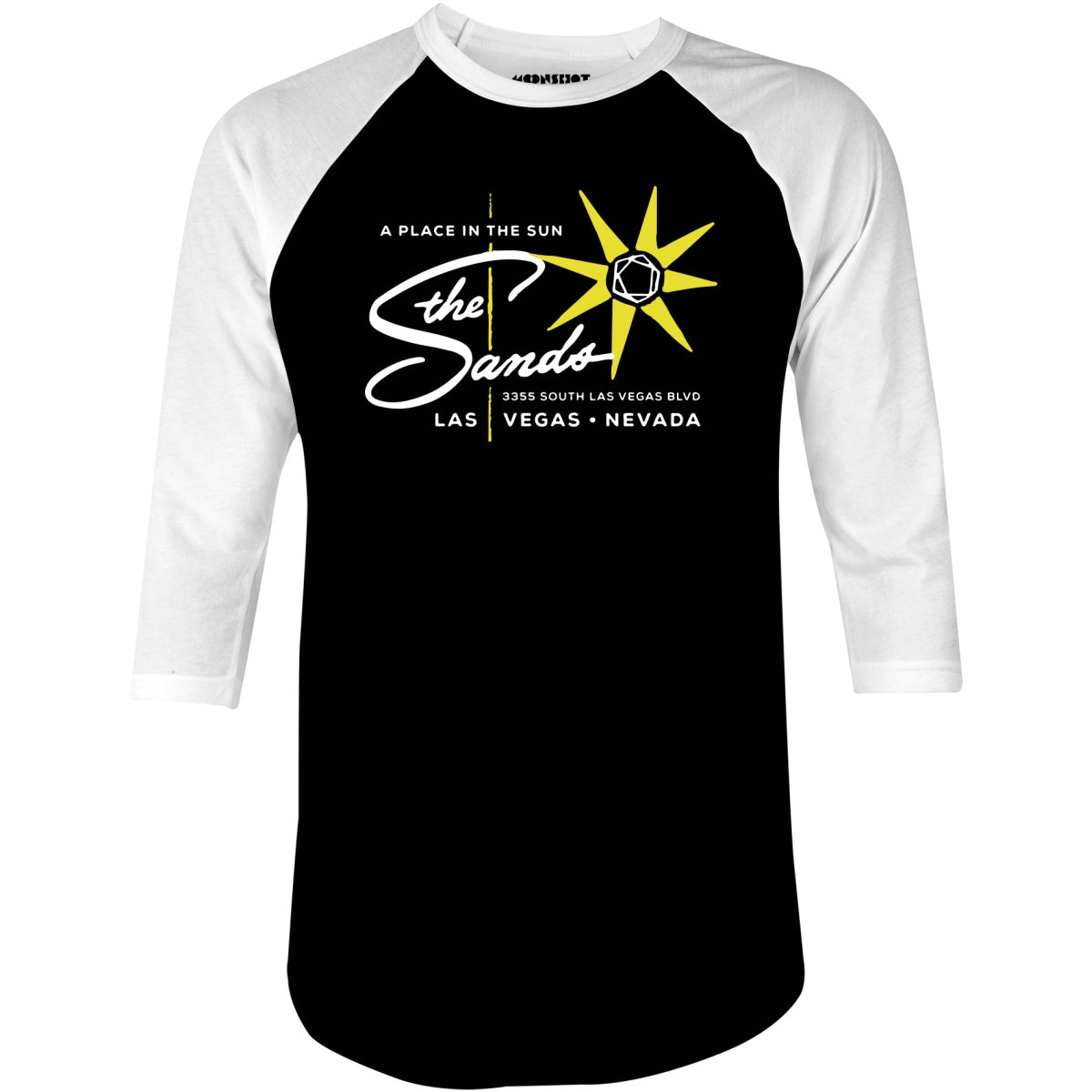 The Sands v6 - Vintage Las Vegas - 3/4 Sleeve Raglan T-Shirt