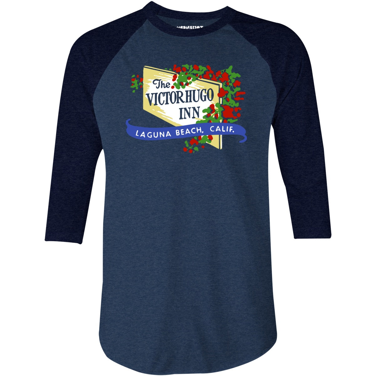 The Victor Hugo Inn - Laguna Beach, CA - Vintage Restaurant - 3/4 Sleeve Raglan T-Shirt