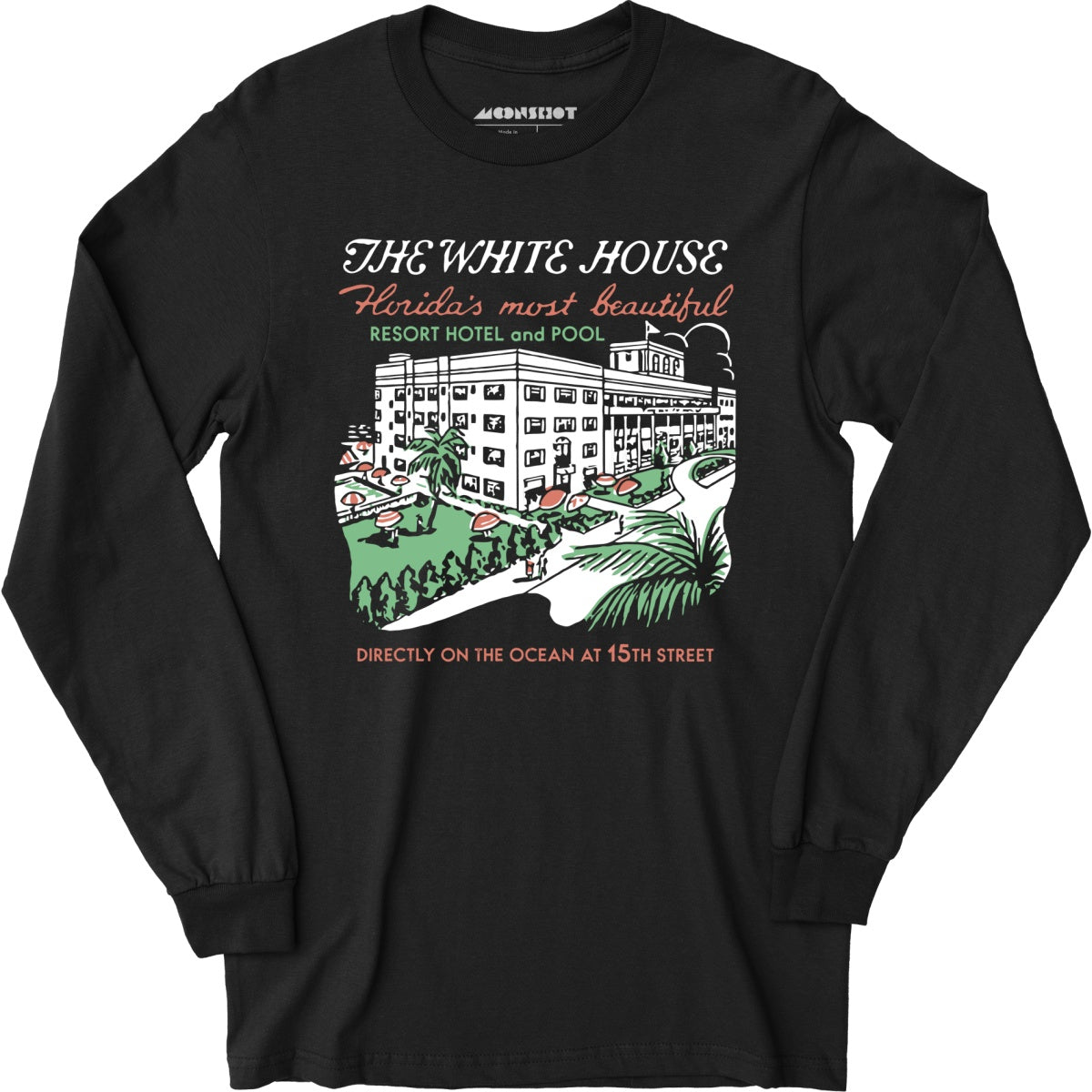 The White House - Miami, FL - Vintage Hotel - Long Sleeve T-Shirt