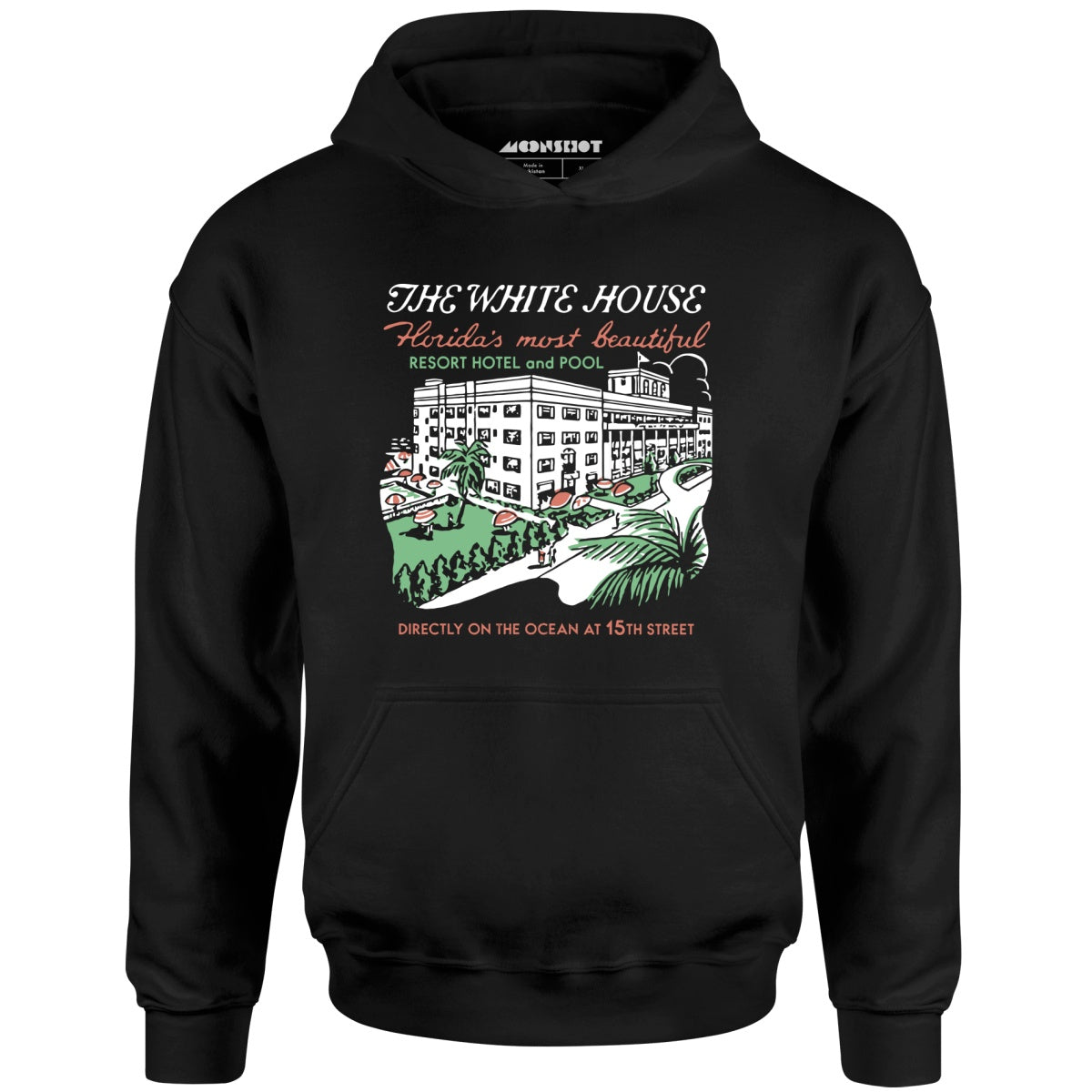The White House - Miami, FL - Vintage Hotel - Unisex Hoodie