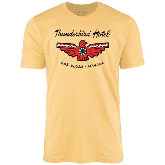 Thunderbird Hotel v6 - Vintage Las Vegas - Heather Yellow Gold - Unisex T-Shirt