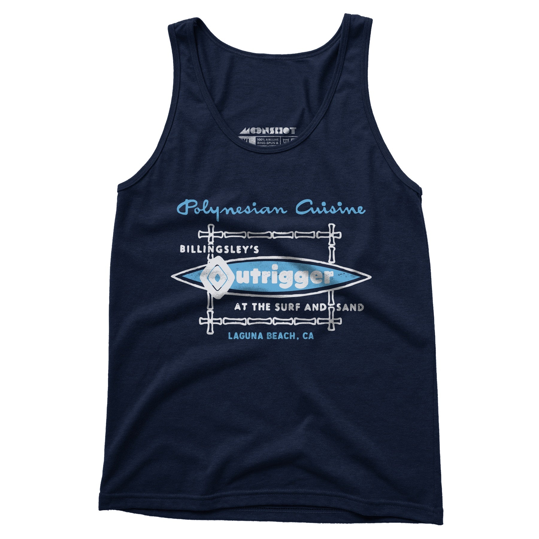 Billingsley's Outrigger - Laguna Beach, CA - Vintage Tiki Bar - Unisex Tank Top