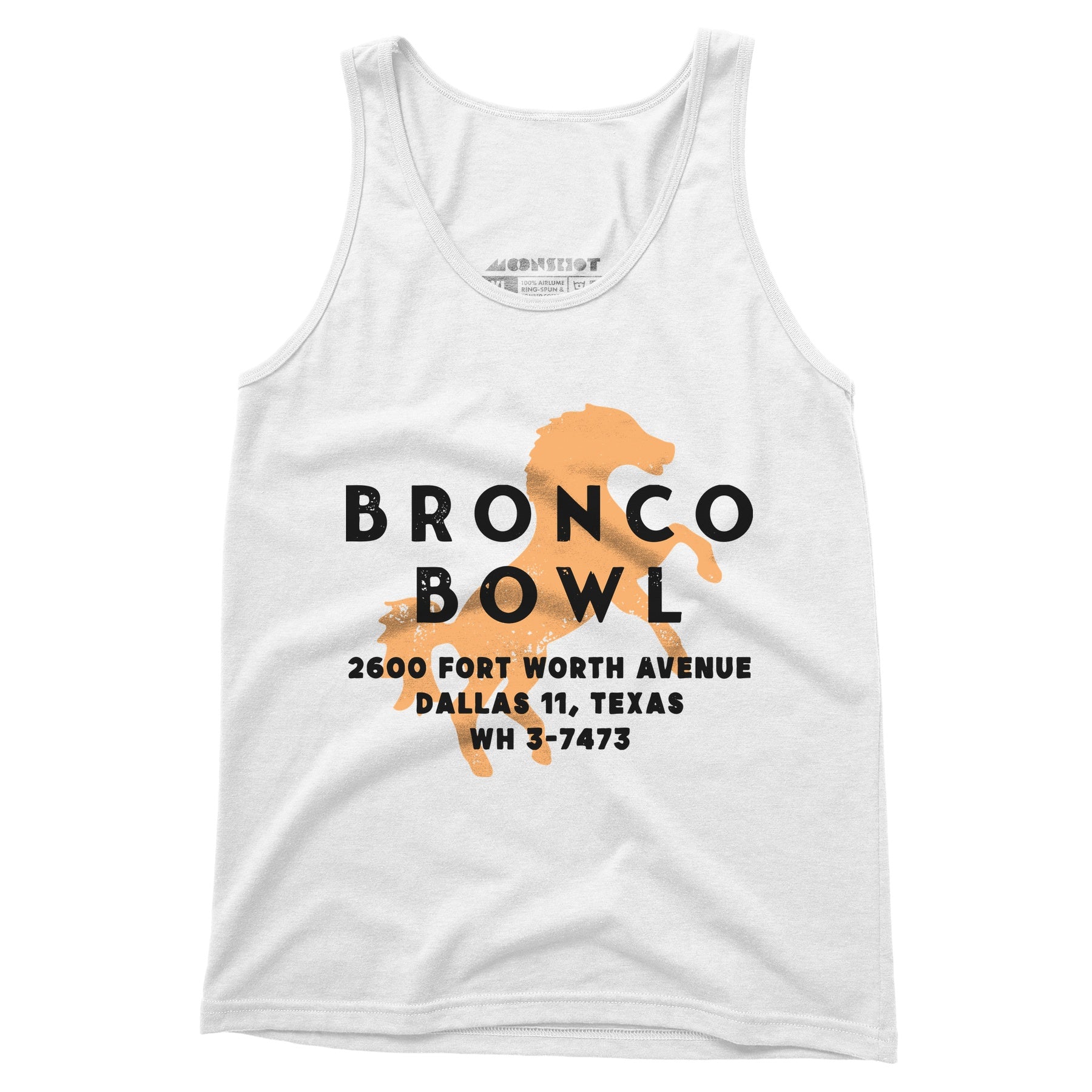 Bronco Bowl - Dallas, TX - Vintage Bowling Alley - Unisex Tank Top