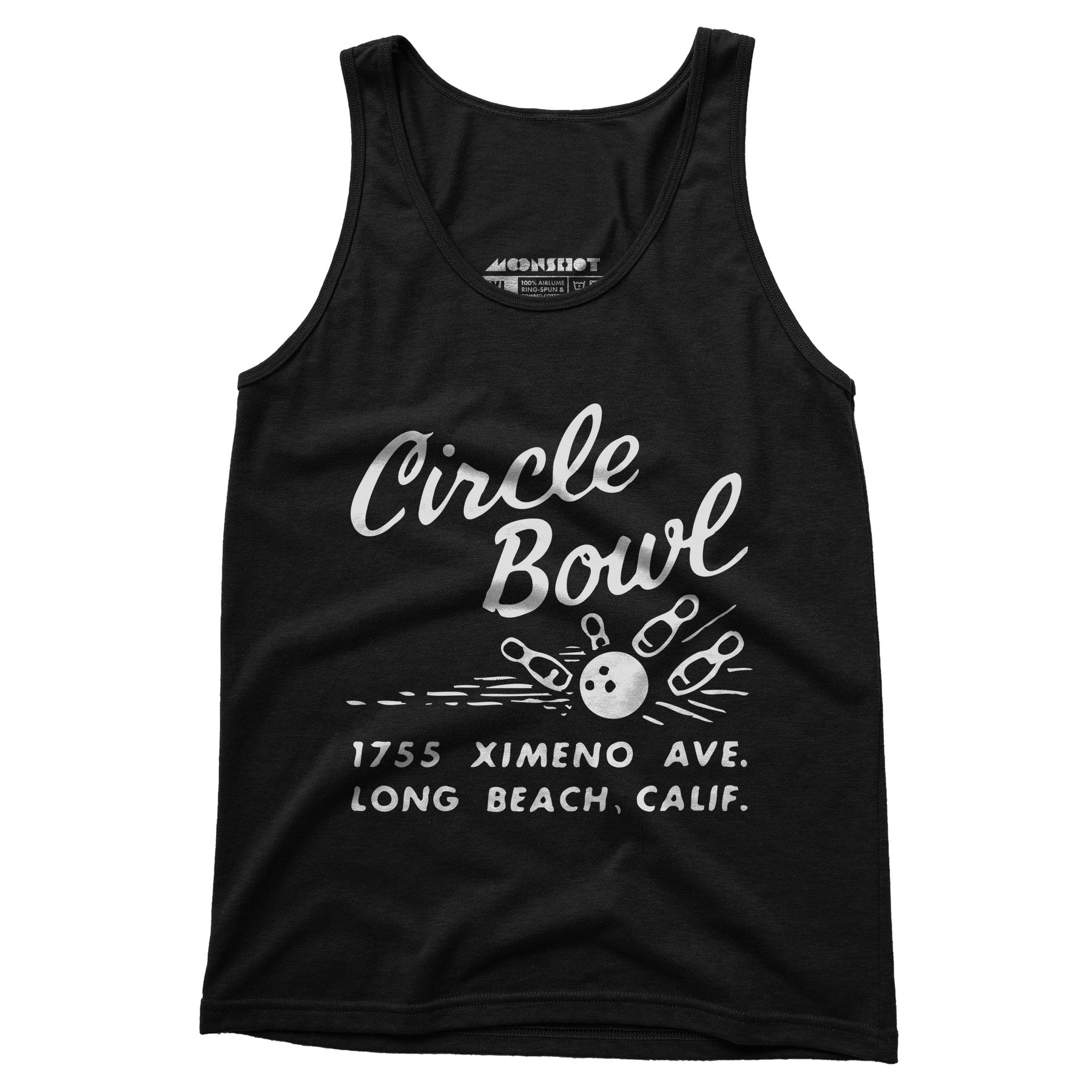 Circle Bowl - Long Beach, CA - Vintage Bowling Alley - Unisex Tank Top