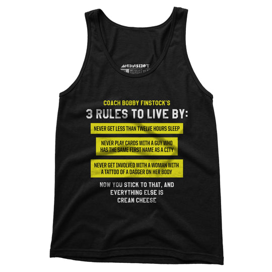 Coach Bobby Finstock's 3 Rules to Live By - Unisex Tank Top